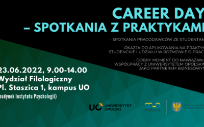 Career Day na Wydziale Filologicznym – 23.06.2022 r. przyjdź i spotkaj pracodawców na Uniwersytecie Opolskim!